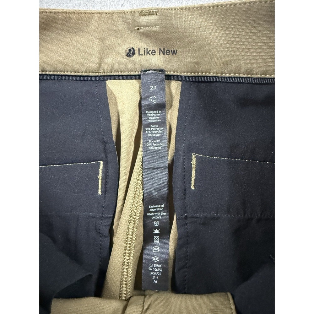 Lululemon ABC Slim Fit Pocket Pants Mens 29x29 Khaki Tan Mid Rise Zip Pocket - Picture 6 of 10